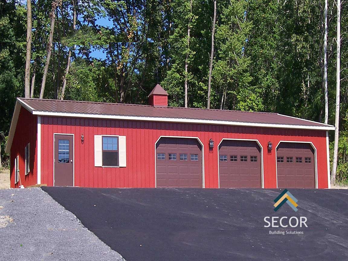 commercial post frame pole barn building design construction ny