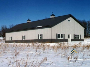 commercial post frame pole barn building design construction ny